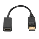 Adaptador Convertidor Display Port Dp a HDMI Dp Macho a HDMI Negro