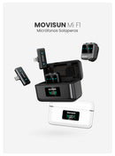 MOVISUN Mi F1 Negro – Micrófono Inalámbrico Dual con Estuche Digital, ANC -21h