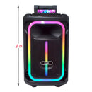 parlante  bluetooth de 12 pulgadas con soporte para celular, ruedas, agarradera y luces rgb / bts-1928