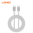 CABLE CARGA RAPIDA LDNIO USB-C A USB-C 65W 1M (LC441C)