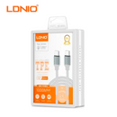 CABLE CARGA RAPIDA LDNIO USB-C A USB-C 65W 1M (LC441C)