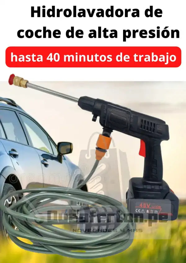 Pistola de Lavado de Alta Presión Recargable 48V
