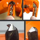 Afilador de Brocas, Afilador de Brocas Portátil con 4 Ruedas de Molienda, Afilador de Brocas Multiusos, Adecuado para Todas las Brocas 5/64''-5/8'', Herramientas de Afilado Naranja