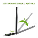 Adaptador USB SEISA 4515AC – WiFi Doble Banda 2.4G/5.8G + Bluetooth 4.2 con Antena 360°