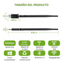 Adaptador USB SEISA 4515AC – WiFi Doble Banda 2.4G/5.8G + Bluetooth 4.2 con Antena 360°