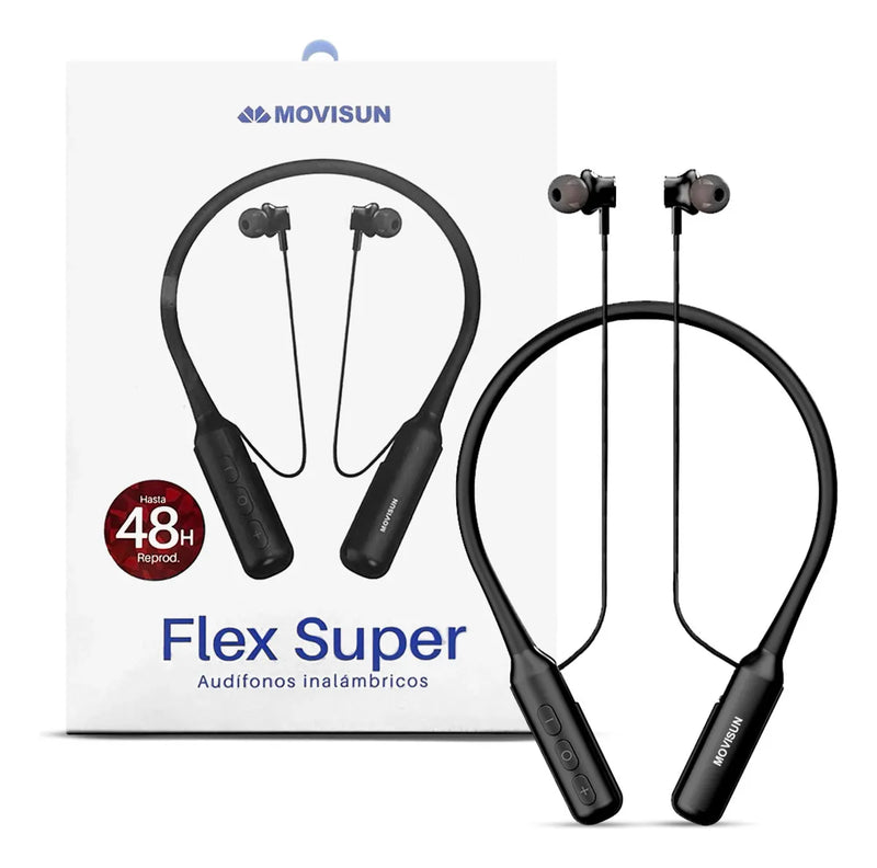 Audifonos Deportivos Movisun Flex Super Neckband Sport Negro