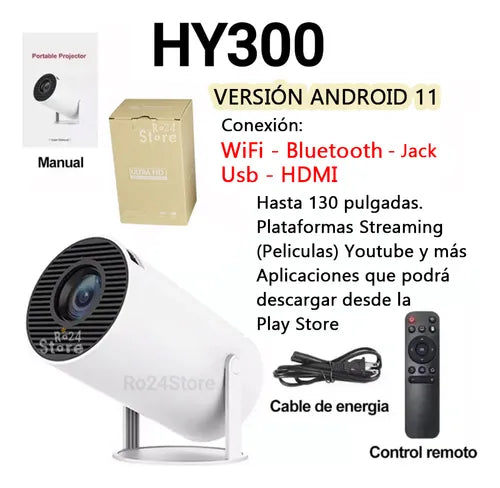 Proyector Hy300 Pro 16gb Wifi Bluetooth Hdmi  Versión Android