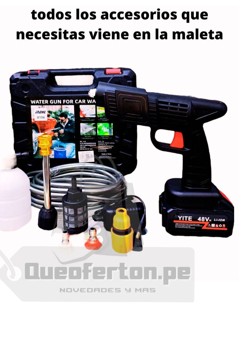 HIDROLAVADORA RECARGABLE 48V con Maletín y accesorios