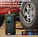 Arrancador de auto 5 En 1 -inflador de llanta -batería portátil de 8000 mAh, linterna y luz de emergencia