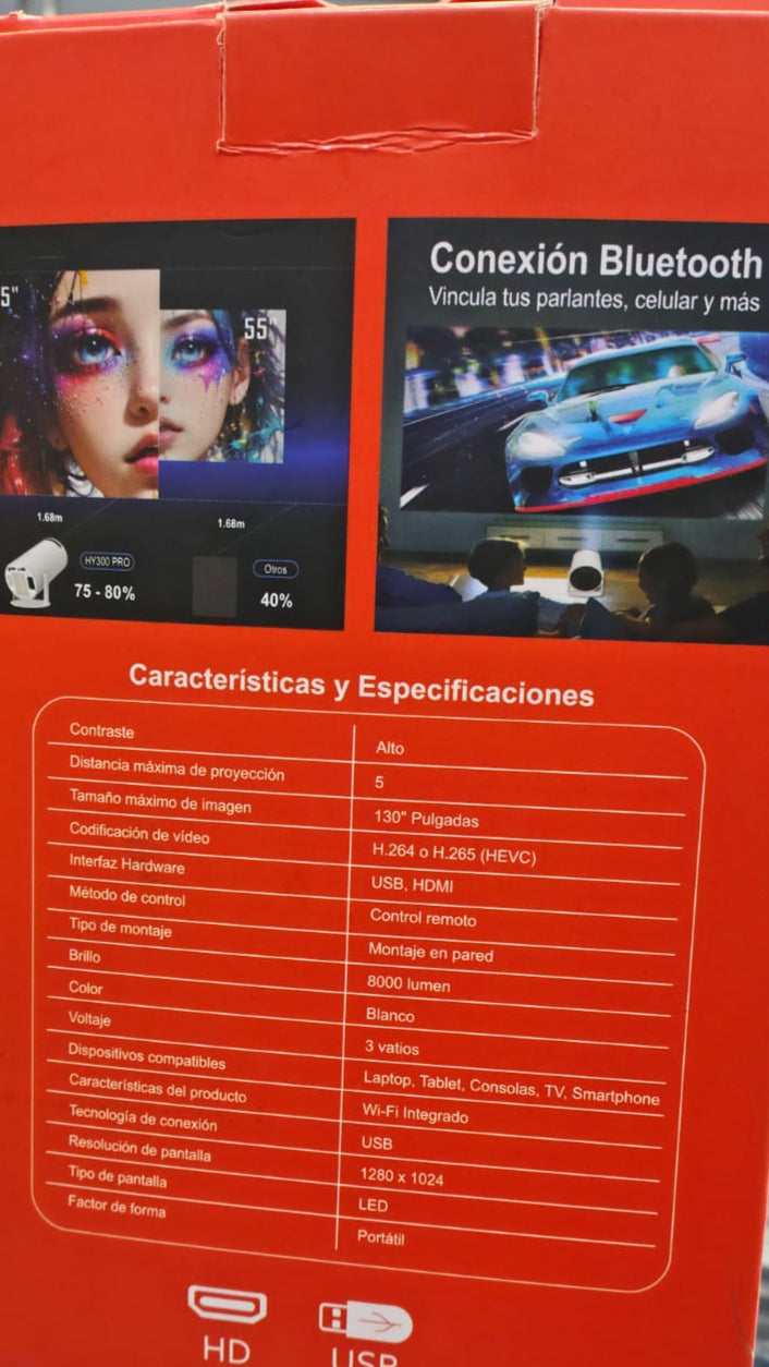 Proyector Hy300 Pro 16gb Wifi Bluetooth Hdmi  Versión Android
