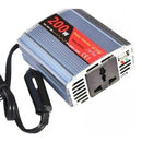 INVERSOR DE CORRIENTE PARA AUTO DE 12V A 220V USB 200W