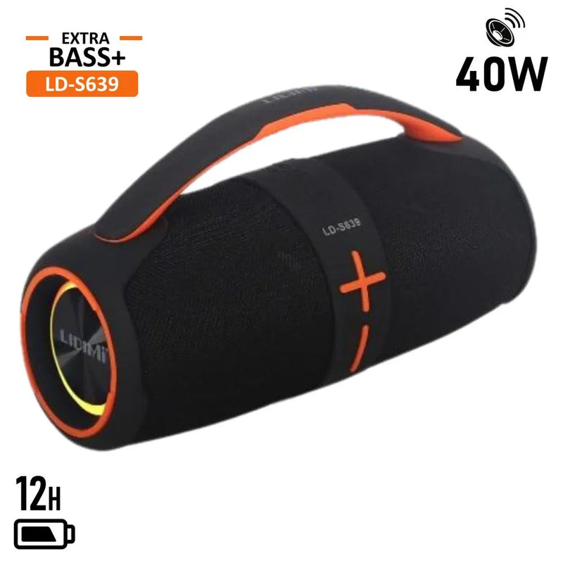 Parlante Portátil Bluetooth Lidimi 40 Watts LD-S639 XBASS Negro