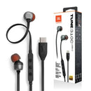 Audífonos JBL Tune 310C In-Ear, micrófono, conector Tipo C, sonido Pure Bass, control 3 botones, negro