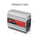 INVERSOR DE CORRIENTE PARA AUTO DE 12V A 220V USB 200W