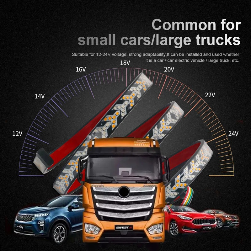 Tira de luz LED para puerta trasera de coche y camión  12V 24V