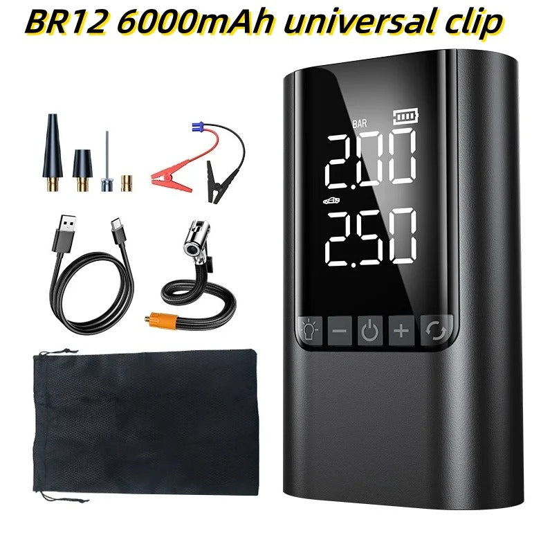 arrancandor, compresor de aire,cargadorportatil y linterna de emergencia para vehiculo, moto